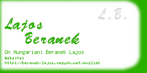 lajos beranek business card